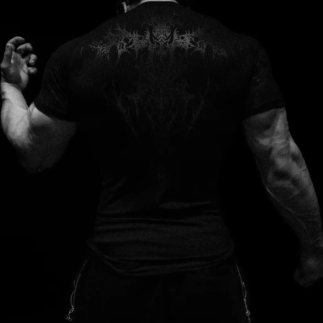 Breathedivinity Men's Fitness Clothing Short Sleeve Quick Dry Compression Shirt Sportswear Running T-shirt Polyester Blend