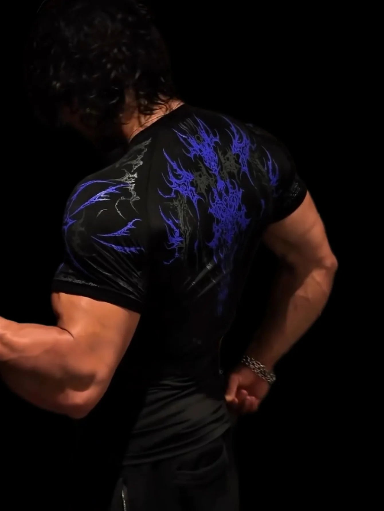 Breathedivinity Men's Fitness Clothing Short Sleeve Quick Dry Compression Shirt Sportswear Running T-shirt Polyester Blend