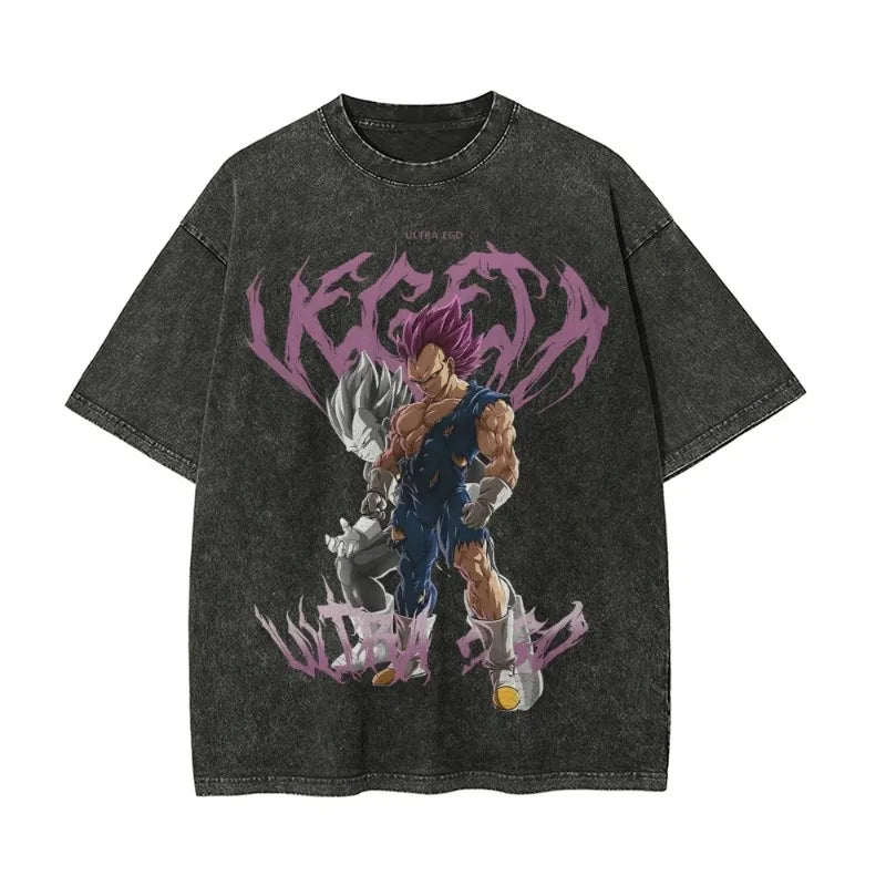 Dragon Ball Summer Men's Washes T-shirts Japanese Anime Goku Graphic Clothing Harajuku Y2K Streetwear 100% Cotton Half-sleeve