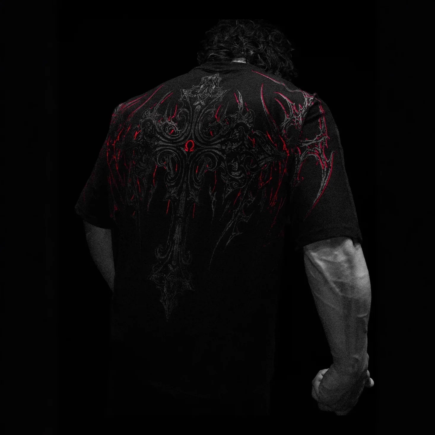 Breathedivinity Men's Oversized T-shirt American Retro Style Casual Sporty Cotton Short Sleeve Print round Neck Tee