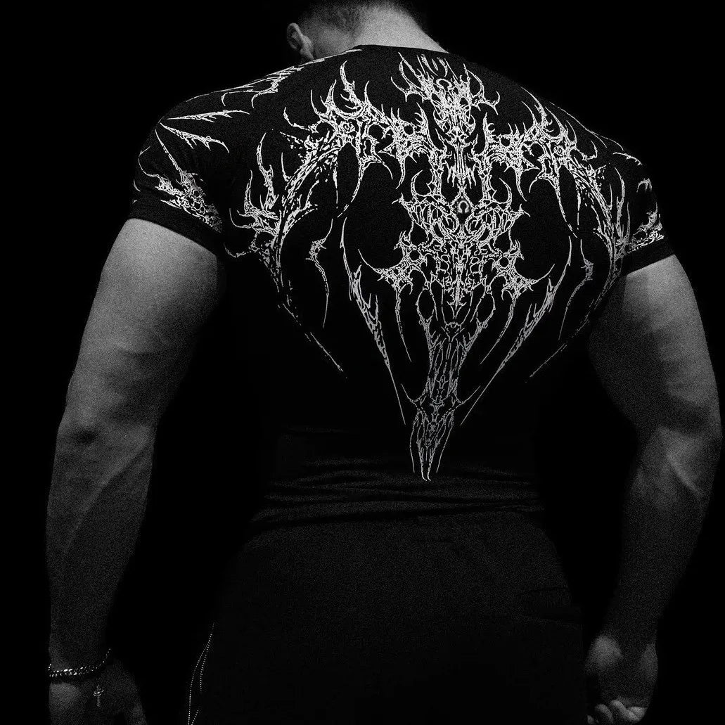 Breathedivinity Men's Fitness Clothing Short Sleeve Quick Dry Compression Shirt Sportswear Running T-shirt Polyester Blend